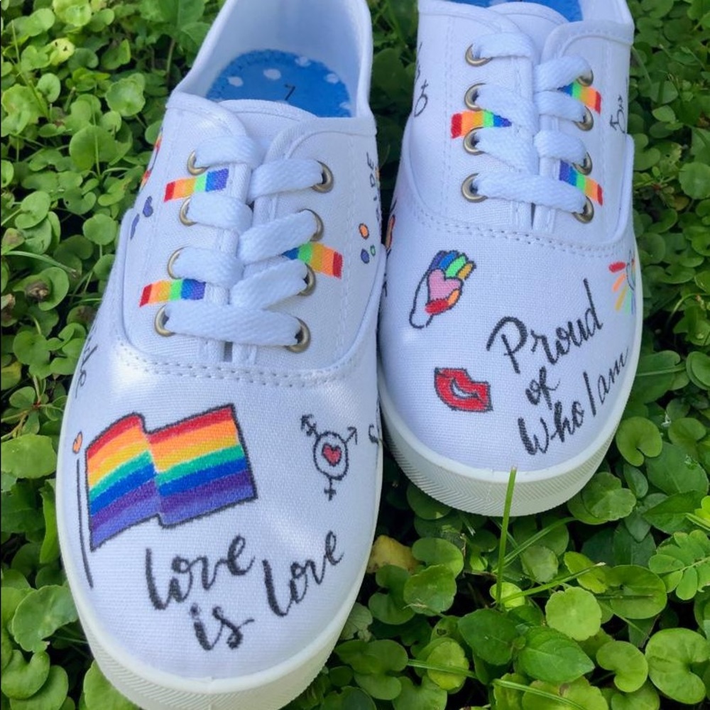 Pride Shoes - hand painted canvas shoes Gay Pride